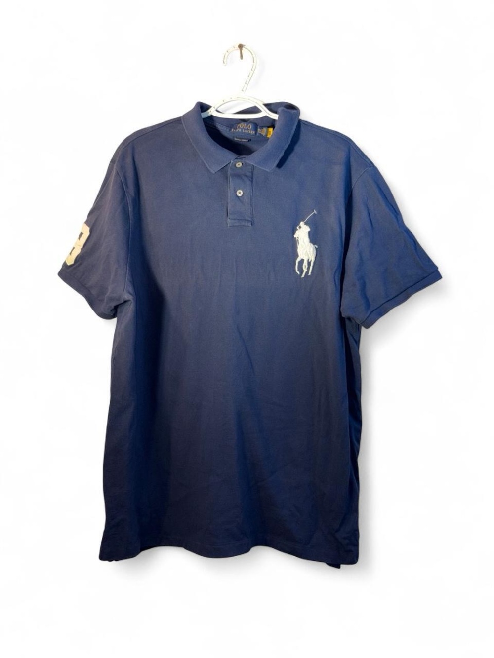 Polo by Ralph Lauren Navy Short-Sleeve Polo with White Pony